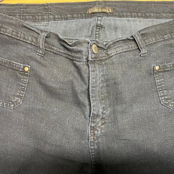 Run and Fly Women's Wide-Leg Jeans Black Size 24 - Picture 10 of 12